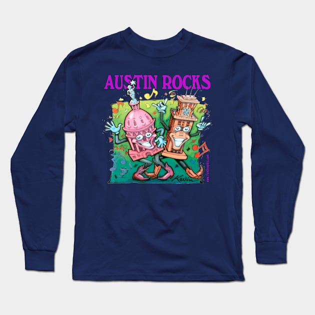 Austin Rocks Long Sleeve T-Shirt by Kevin Middleton